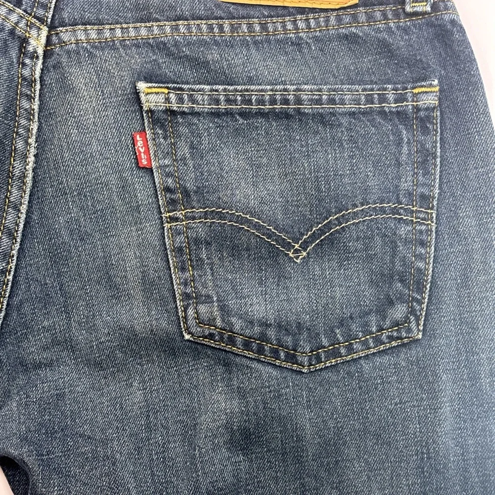Levi's 514 Denim Jeans Men's 32x31‎ Blue Dark Wash Straight Leg Stretch Pockets